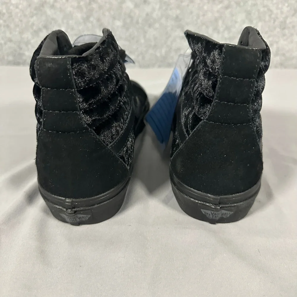 Vans UA Sk8-Hi Reissue Mens Size 7 W8.5 Black Velvet High Top Sample VN0A2XSBNQ9